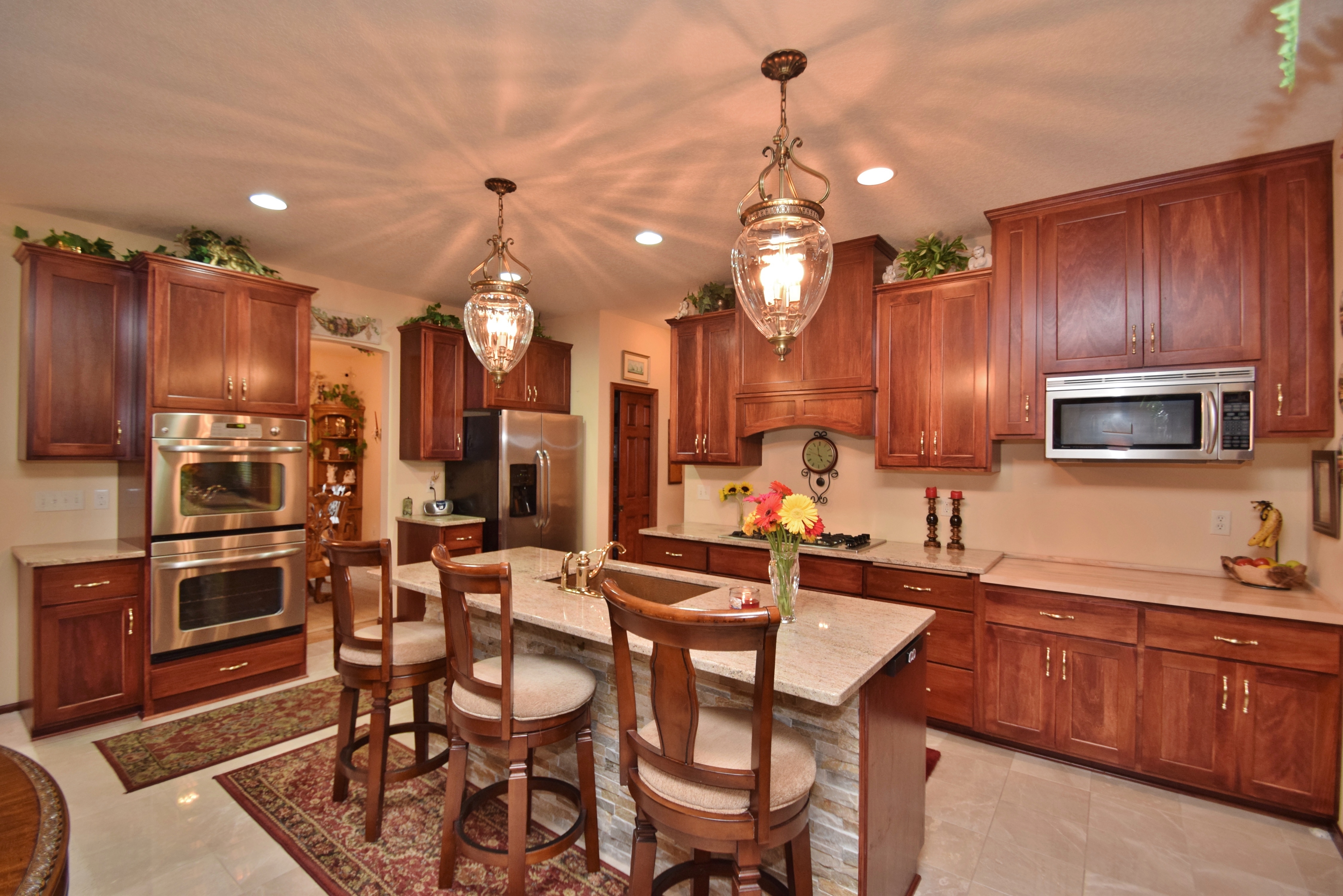 gardens at this Dayton lake home for sale